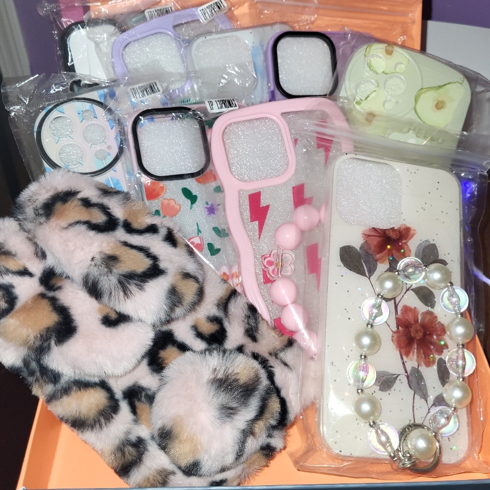 IPhone 13pro Max, 10 assorted cases with accessories, less than $5 each